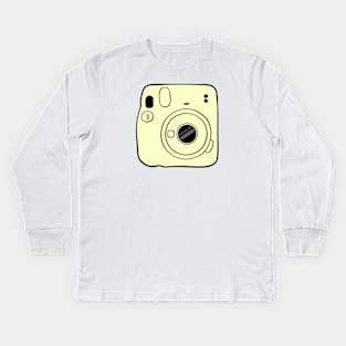 Yellow polaroid camera Kids Long Sleeve T-Shirt